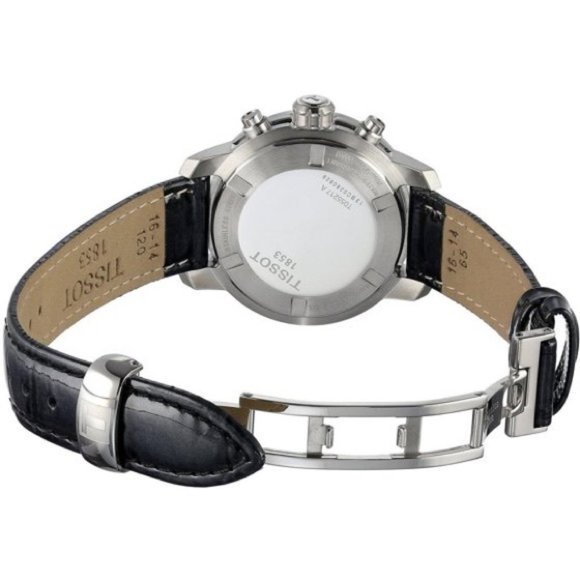 TISSOT PRC 200 CHRONOGRAPH WOMEN'S LEATHER WATCH - Picture 3 of 3